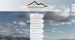 Desktop Screenshot of newnevadaresources.com